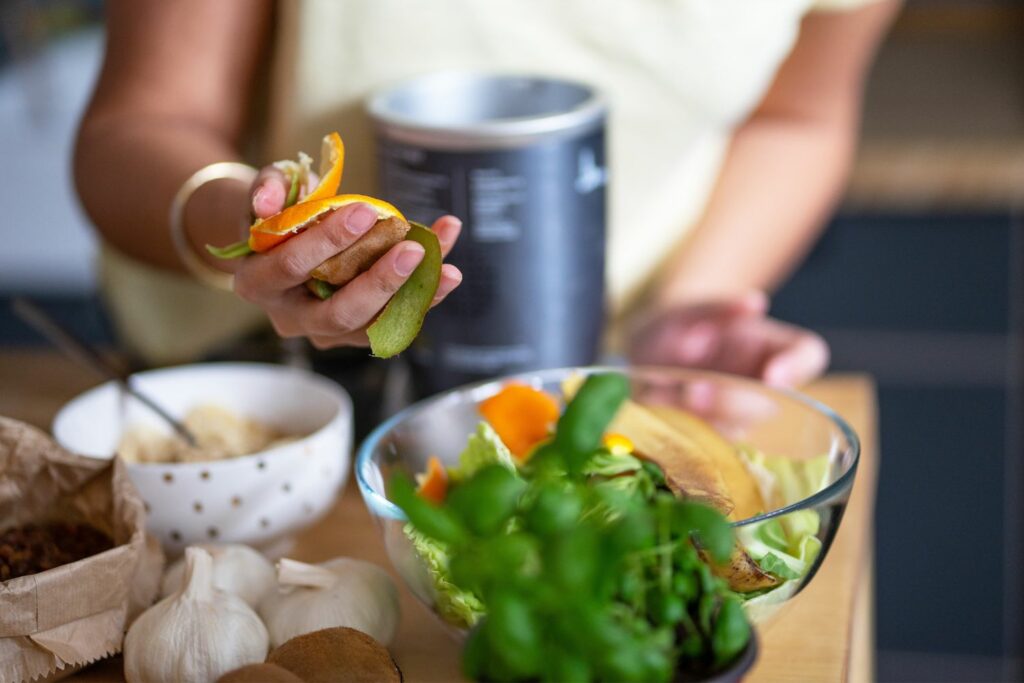 Lebensmittelabfälle beim Kochen